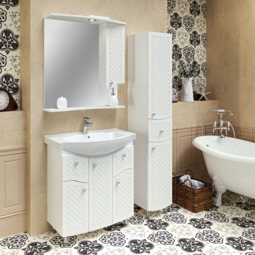 Тумба под раковину Runo Милано УТ000002088 70х30 напольная цвет белый - фото 3