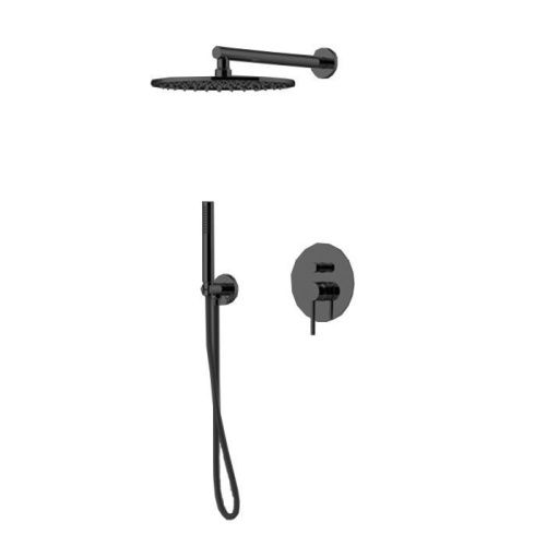 Душевая система Gattoni CIRCLE TWO 9190/PDNO (аналог 9090/PDNO) встраиваемая в стену цвет черный