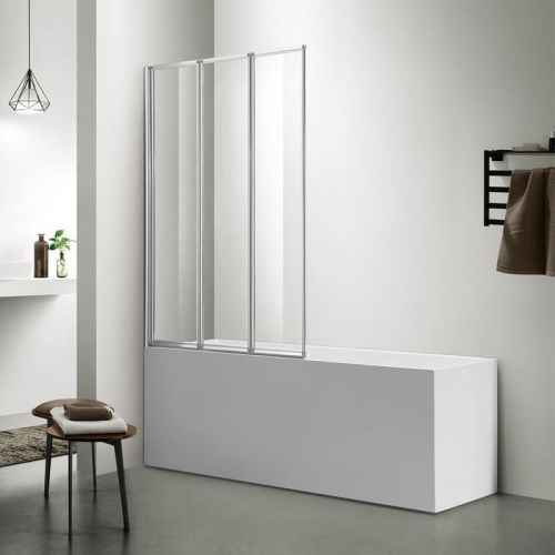 Душевая шторка на ванну Azario PRESTON AZ-NFC6433 900 90х150 стекло прозрачное профиль хром ориентация универсальная - фото 2