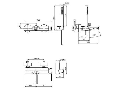 Смеситель Fima Carlo Frattini F3132CR на биде хром - фото 2
