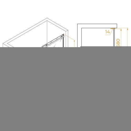 Душевая дверь RGW Tornado 02071418-11 180х195 стекло прозрачное профиль хром - фото 2