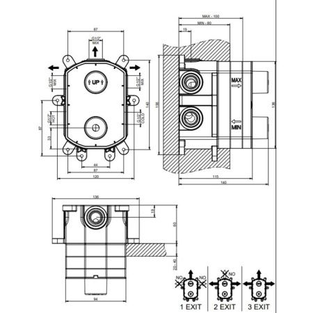 Внутренний механизм смесителя Gessi Emporio Via manzoni 38269#031