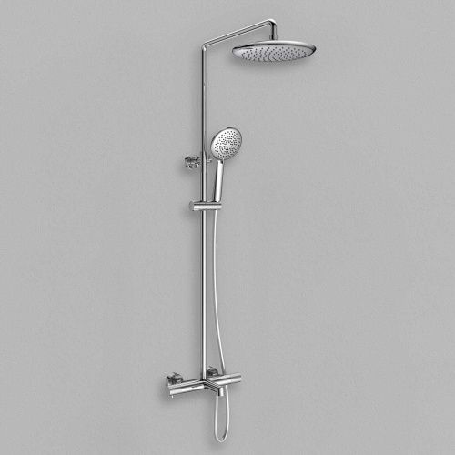 Душевая стойка Vincea Desire VSFS-1D1TCH настенная цвет хром с термостатом - фото 2
