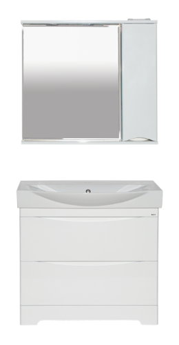 Зеркало-шкаф Misty Элвис П-Элв-01085-011П 80х70 подвесной цвет белый - фото 3