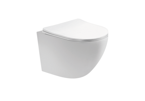 Унитаз подвесной Aquatek ЕВРОПА AQ1900-00 белый с сиденьем микролифт безободковый каскадный смыв