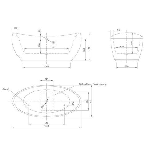 Ванна акриловая Knief Venice 0100-283-06 180х85 встраиваемая прямоугольная - фото 2