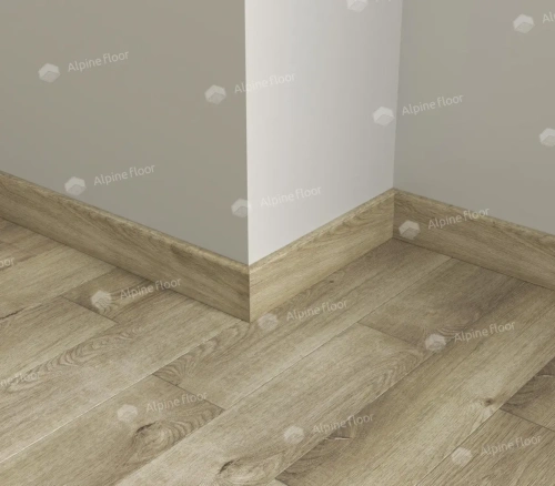 Напольный плинтус Alpine Floor Parquet Light SK 13-5 Бежевый толщина 1.25 см 2200х80 - фото 2