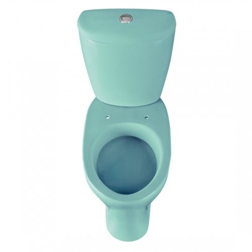 Унитаз-компакт напольный с бачком Santeri Версия 1P4015S0600BF голубой с сиденьем каскадный смыв - фото 5