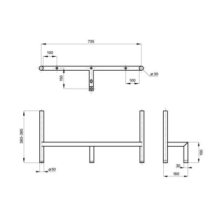 Ножки для ванны Wellsee Useful Extras 231903000