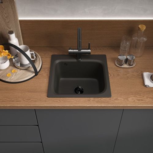 Смеситель для кухни Reflexion Lago RX9903BL на мойку вороненая сталь - фото 5