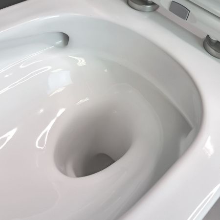 Унитаз подвесной Creo Сeramique LYON COMBO LY1100R белый с сиденьем с микролифт смыв торнадо