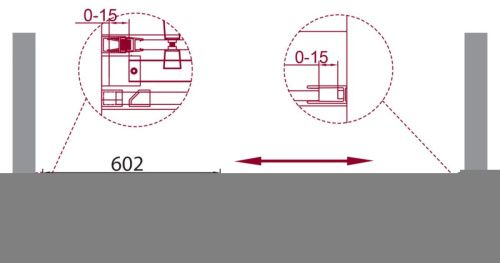 Душевая дверь BelBagno ACQUA ACQUA-BF-1-150-C-NERO 150х195 стекло прозрачное профиль черный - фото 2