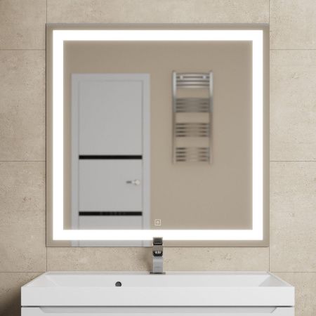 Зеркало с подсветкой и антизапотевателем Uperwood Tanos 291020222 80х80 подвесное