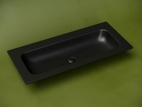 Раковина из сантехнического фарфора Ceramica Nova GRACE CN7013MBwx 100х50 накладная цвет черный - фото 2