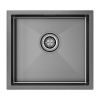Кухонная мойка Paulmark ALLER 48 UNI PM804844-GM 45х40 цвет вороненая сталь поверхность брашированная