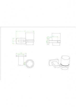 Стакан CeramaLux Azzuro 95602