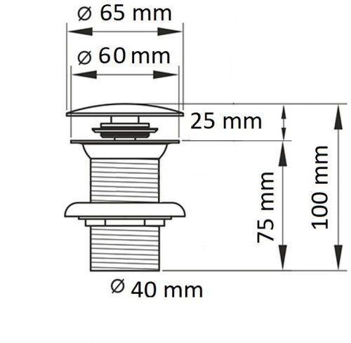 Донный клапан для раковины CeramaLux RD002 хром - фото 2