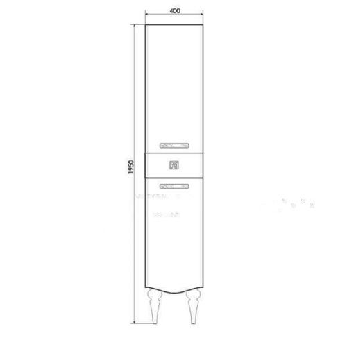 Шкаф-пенал Comforty Монако 00003129168CF 40х200 напольный цвет белый - фото 2