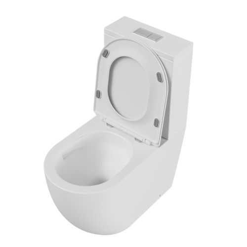 Унитаз напольный с бачком Grossman Торнадо GR-4494MSQ белый с сиденьем микролифт безободковый смыв торнадо - фото 3