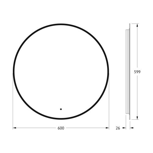 Зеркало с подсветкой Defesto AURA DF 2993R 60х60 подвесное - фото 2