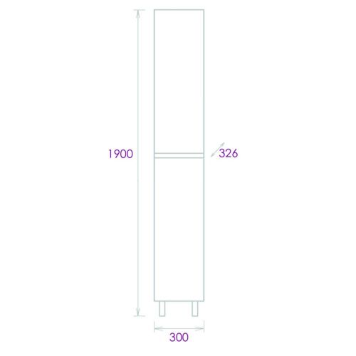 Шкаф-пенал Onika Милтон 403077 30х33х190 напольный - фото 3