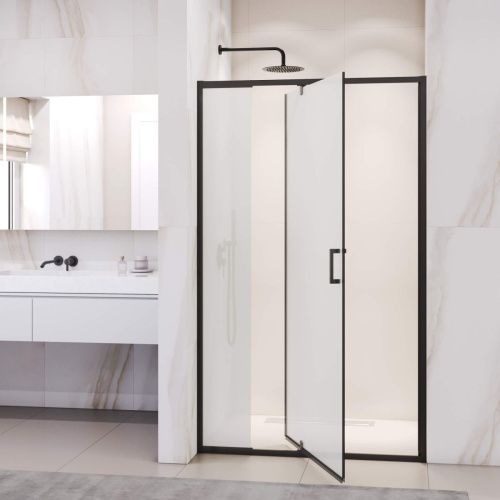 Душевая дверь RGW Passage 350800889-24 80х195 стекло матовое профиль черный - фото 2