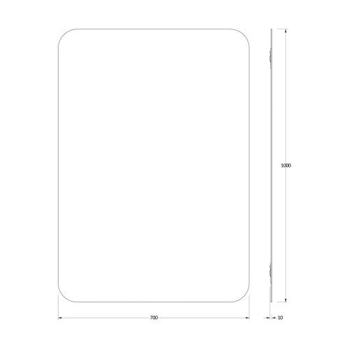 Зеркало Evoform Colora BY 0439 70х100 подвесное - фото 2