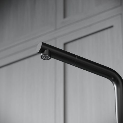 Смеситель для кухни Sancos Spin SC4015MB на мойку черный - фото 5