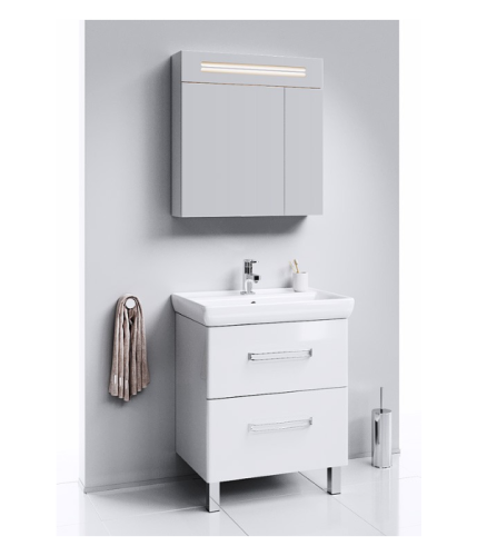 Зеркало-шкаф Aqwella Y Neo.04.07 70х80 подвесной цвет белый - фото 3