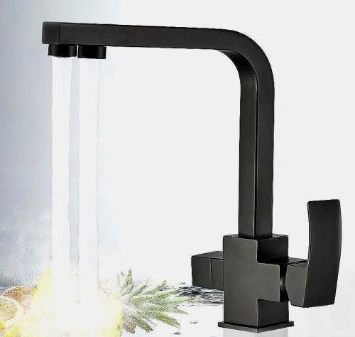 Смеситель для кухни ALMAes Rona AS-875-05 на мойку черный - фото 2