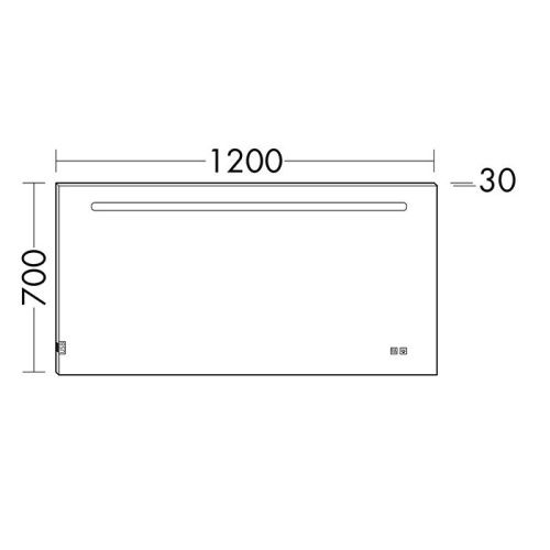 Зеркало с подсветкой Burgbad Fiumo SIIX120 120х70 - фото 2