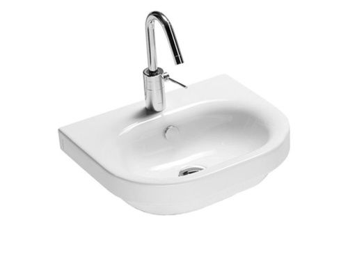 Раковина из сантехнического фаянса Hatria DAYTIME YXBM01 50х40 подвесная цвет белый 1 отверстие под смеситель