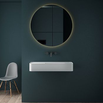 Раковина из искусственного камня Vincea VWB-6S412MW 120х40 подвесная цвет белый без отверстий под смеситель