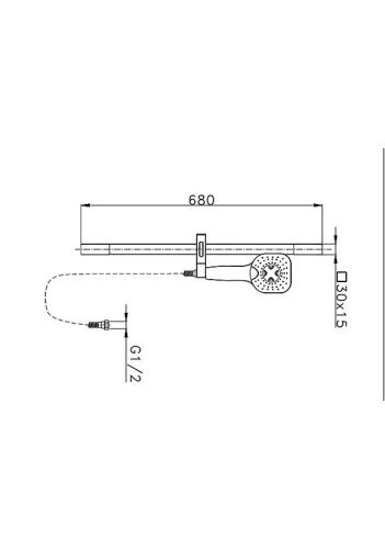 Душевой гарнитур AltroBagno Beni aggiuntivi AltroBagnoSS030301NeOp настенный черный - фото 2