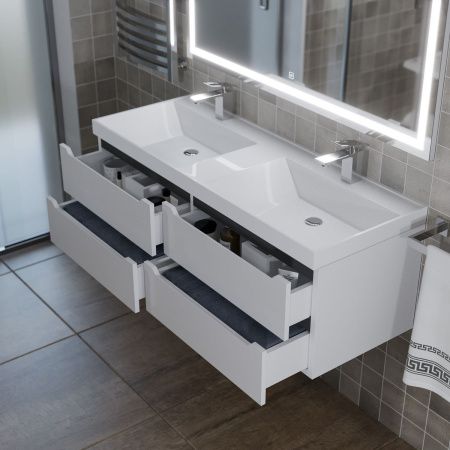 Тумба под раковину Uperwood Tanos 2910203303 120х50 подвесная цвет белый