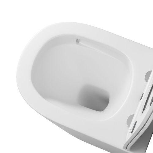 Унитаз подвесной Grossman Торнадо GR-4477MSQ белый с сиденьем микролифт безободковый смыв торнадо - фото 4