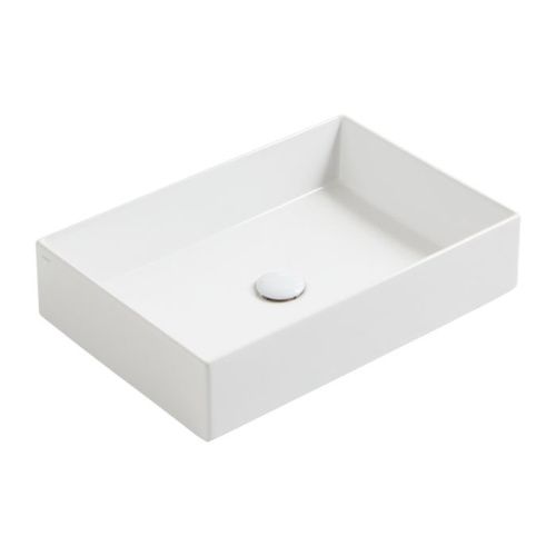 Раковина из сантехнического фаянса Simas Agile AG60 bi matt 60х40 накладная цвет белый без отверстий под смеситель