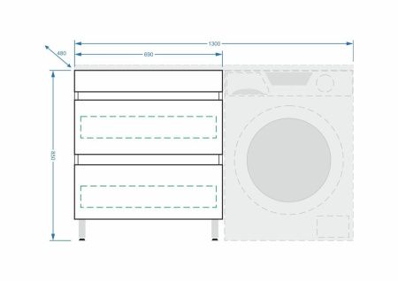 Тумба под раковину Stella Polar Мадлен SP-00000475 70х50 напольная цвет белый