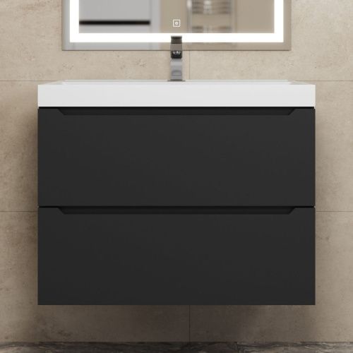 Тумба под раковину Uperwood Tanos 291020231 70х50 подвесная цвет черный - фото 3