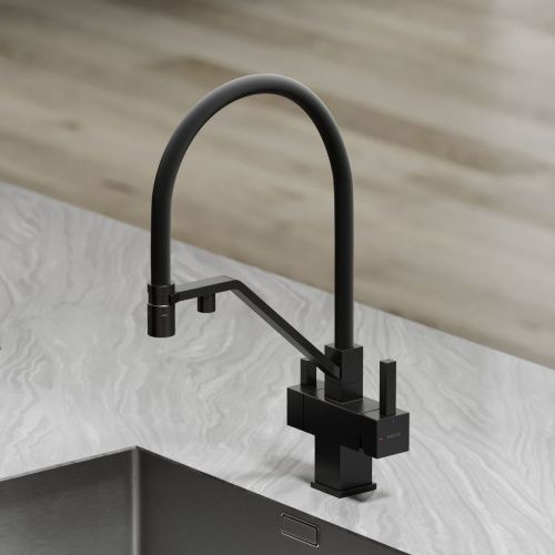 Смеситель для кухни Sancos Loro SC4007MB на мойку черный - фото 2