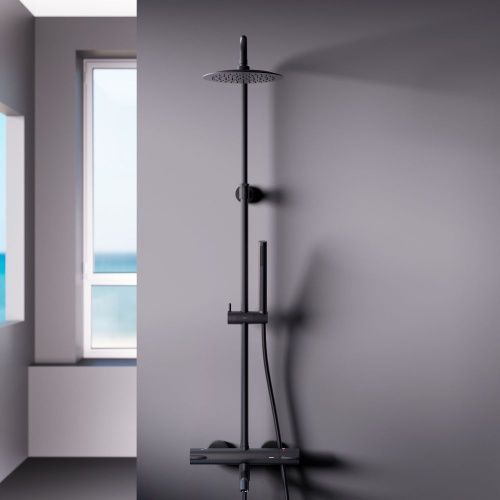 Душевая стойка Damixa Scandinavian Pure 936810300 настенная цвет черный - фото 4