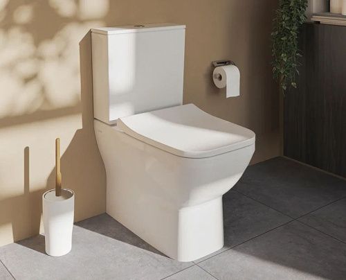 Унитаз напольный с бачком Vitra Integra Square 9833B003-7204 белый с сиденьем микролифт безободковый - фото 2