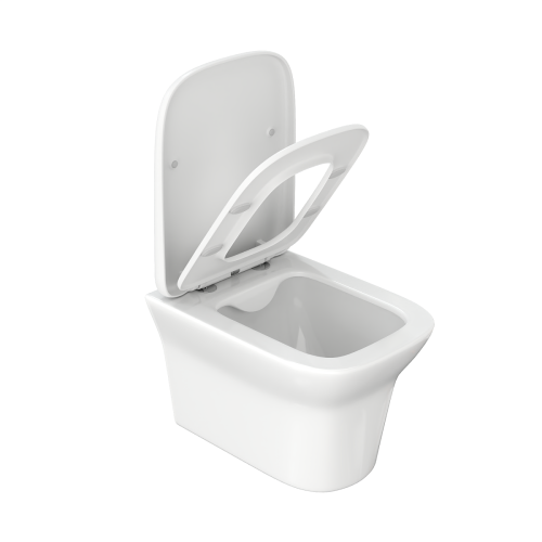 Унитаз подвесной Cerutti SPA CT8780 белый с сиденьем микролифт безободковый каскадный смыв - фото 3