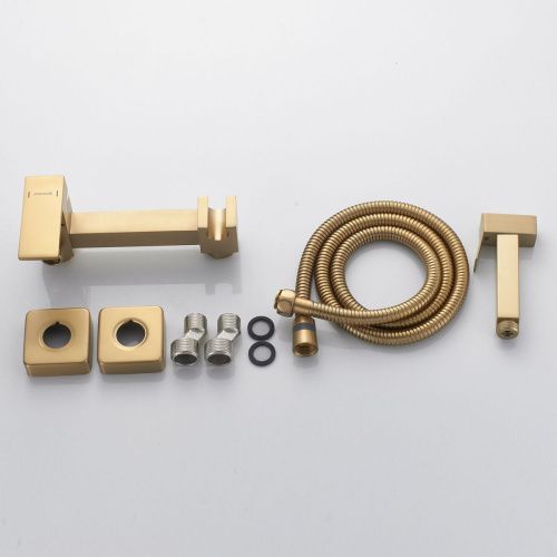 Гигиенический душ со смесителем Shevanik S137G золото - фото 4