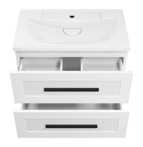 Тумба под раковину Misty Модерн П-Мод09070-011Пр 70х40 подвесная цвет белый - фото 3