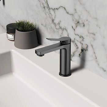 Смеситель Vincea Arco VBF-4AR01MB на раковину черный