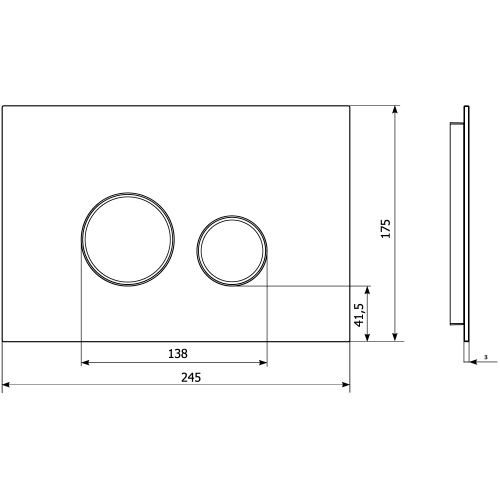 Клавиша смыва механическая KK POL AQUAFIORI SFERA 350/AFS/057-10-00 цвет белый - фото 2