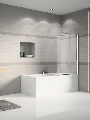 Душевая шторка на ванну River BAIKAL 10000008294 85х130 стекло прозрачное профиль хром ориентация универсальная - фото 3