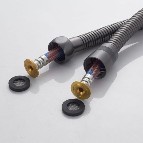 Гигиенический душ со смесителем Shevanik S9905T оружейная сталь - фото 5