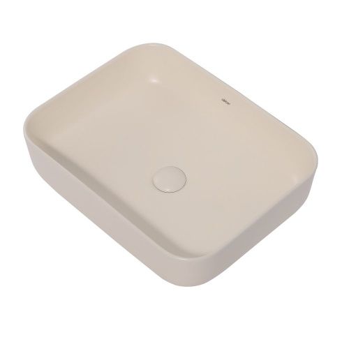 Раковина из сантехнического фаянса Abber RECHTECK AC2202MBE 50х40 накладная цвет бежевый без отверстий под смеситель - фото 2